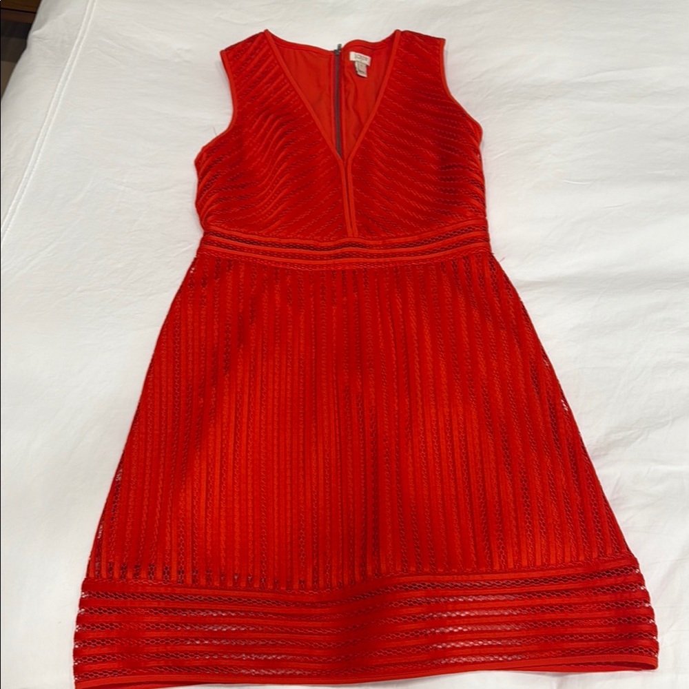 J Crew Vibrant Red Sleeveless Dress